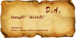 Danyó Anikó névjegykártya