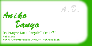 aniko danyo business card
